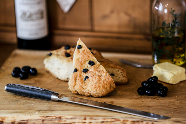 black olive focaccia